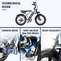COLORWAY 750W 20"x4.0 Fat Tire Electric Bike, 48V 15ah Battery, Off - Road E - Bike for Adults, UL2849 Certified