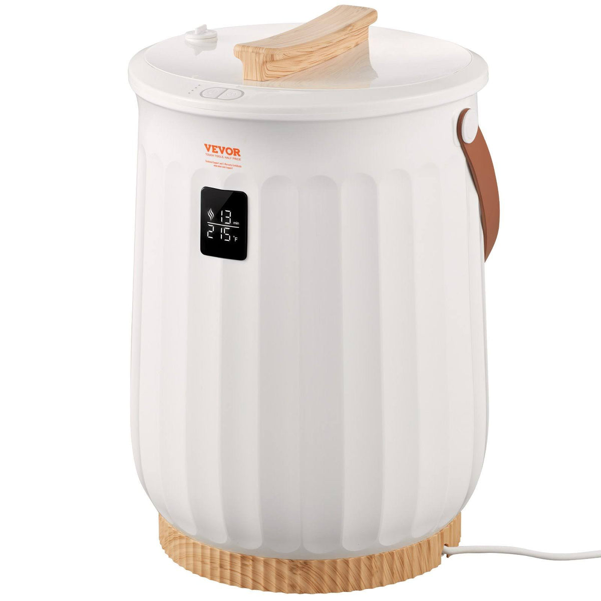 VEVOR Towel Warmer, 20L Large Towel Warmer Bucket with LED Screen for Bathroom, Auto Shut Off, Child Safety Lock, Heat Time 15/30/45/60 Min