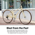 Schwinn Admiral 700c Adult Hybrid Bike, 7 Speed, Unisex Bike, Cream
