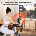 Pooboo Stationary Exercise Bike Indoor Cycling Bike Cycle Bicycle Adjustable Resistance for Home Office Cardio Workout Machine Max Weight 350 lb