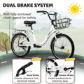 20 in Kids Bike for Boys Girls, 1 Speed Children Bicycle with Basket, Rear Seat, Chain Guard, Coaster Brake and V - Brake, Steel Frame Kids Bike for Ages 6 - 12 Years Old Birthday Gift, Purple