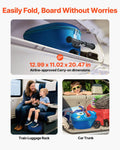 VEVOR Ride - on Luggage 20 - Inch Kids Scooter Suitcase with Flash Wheels Blue