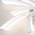 Garwarm Dimmable Ceiling Fan with Light and Remote Control, 27" Small Flush Mounted Ceiling Fan