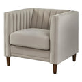 Lifestorey Paxton Tuxedo Chair with Channel Stitch Design