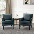 Nileus Set of 2 Modern Classic Polyester Accent Chairs with Solid Wood Legs by HULALA HOME