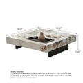 JASIWAY Elegant Sintered Stone Square Coffee Table