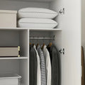 Freestanding 2 - Door Bedroom Armoire with Hanging Rod
