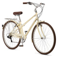 Schwinn Admiral 700c Adult Hybrid Bike, 7 Speed, Unisex Bike, Cream