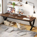 78.74 - Inch Extra Long Double Computer Desk with Stylish Metal Legs for Home Office