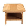 Minahasa Bohemian Braided Rattan Coffee Table in Light Honey
