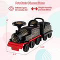 6V 2 - Seater Ride On Train with Detachable Carriage, Under - Seat Storage, Whistle & Flashing LED Lights, Trackless Electric Ride On Toy for Kids