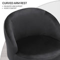 Monibloom Velvet Accent Chair, Modern Upholstered Single Sofa Side Chair, Comfy Barrel Club Living Room Armchair with Golden Metal Legs