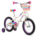 Schwinn Elise Kids Bike with Training Wheels, 16 in Wheels, Ages 3 - 7, White