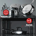 Cook N Home Pots and Pans Stainless Steel, 8-Piece Induction Pot Kitchen Cookware Set, Silver, Oven Safe