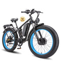 KAIJIELAISI Electric Bike for Adults, AWD Ebikes Dual Motor Peak 6000W, 26'' Fat Tire Bikes with 52V 26AH Battery Hydraulic Brake electric Bicycle, 7 Speed Mountain Ebike UL 2849