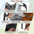 Favory Double - Room Shower Tent, Oversize Space Privacy Shelter for Camping with Floor, Portable Camping Changing Tent with Removable Rain Fly, Storage Bag for Dressing, Toilet, Brown