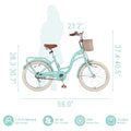 Bstjewey 20 in Girls Bike with Basket, Kids Bicycle for Ages 7 - 13
