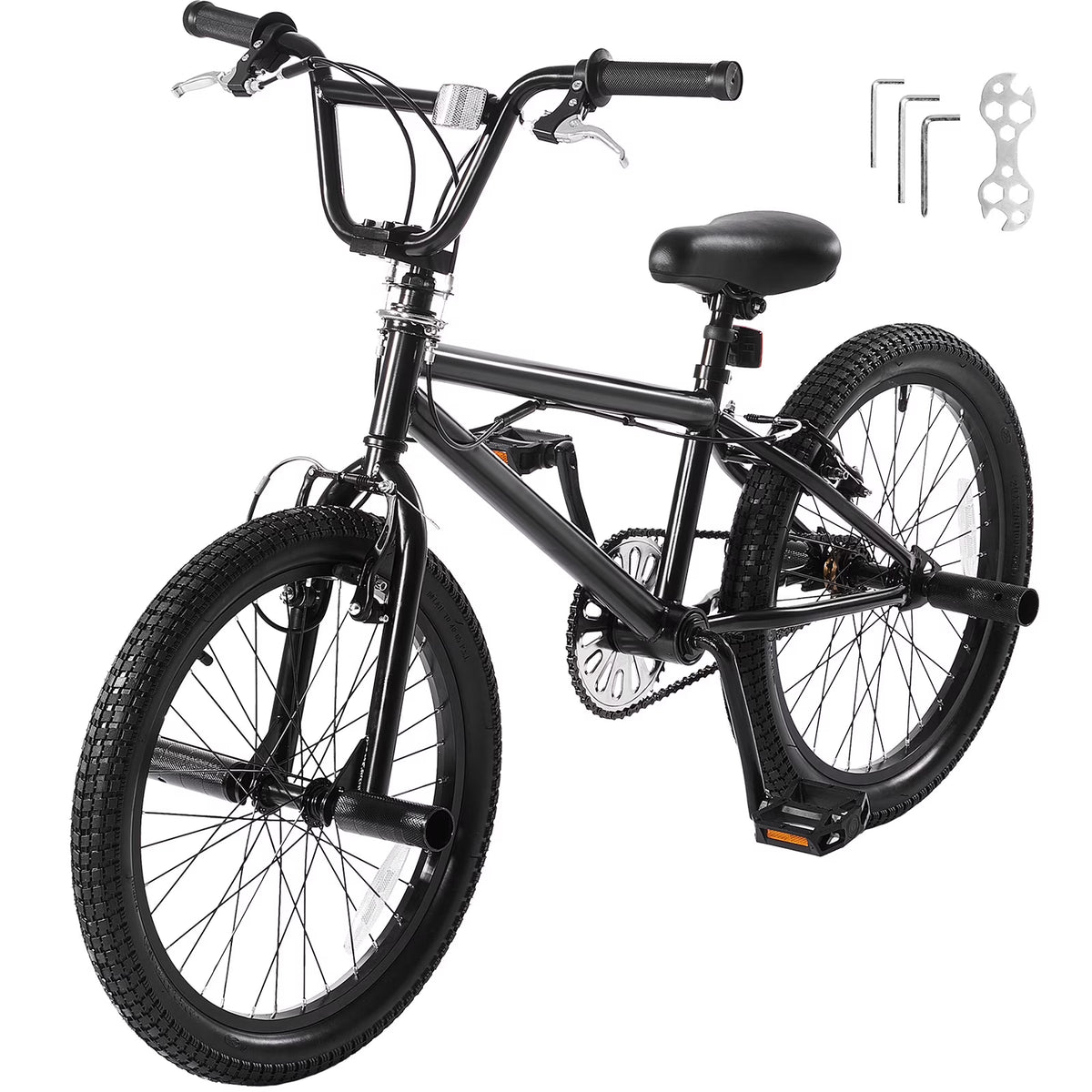 KFFKFF BMX Cycle, Freestyle Bike with 20 - Inch Wheels, BMX Racing Cycle with 360° Rotator and Four Pegs, Suitable for Novice to Skilled Riders, BMX Bikes for Teens and Adults