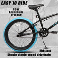 Cubsala 20 in Kids BMX Bike Freestylefor Age 6 - 14 Years Old Boys Girls with 4 Pegs, Black with Red Tires