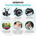 Droyd Weeler Electric Mini Bike - 24V 8ah Battery, 6 - 10 MPH, up to 8 Miles, LED Lights, Kids Ages 6+
