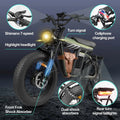 3000W(Peak) Motor 35MPH SMARTRAVEL ST202 Electric Dirt Bike for Adults, 52V50AH Dual Battery Ebike, 92+ Miles Range, 20" Motorcycle Tire UL2849 Certified, Full Suspension