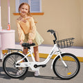 20 in Kids Bike for Boys Girls, 1 Speed Children Bicycle with Basket, Rear Seat, Chain Guard, Coaster Brake and V - Brake, Steel Frame Kids Bike for Ages 6 - 12 Years Old Birthday Gift, Purple