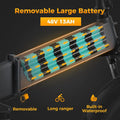 Jasion X - Hunter Electric Bike for Adults, 750W Motor Electric Bicycle with 48V 13AH Removable Battery, 20" X4.0 Fat Tire Folding Ebike, Full Suspension, 7 - Speed Bicycles