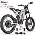 6000W(Peak) Motor 60V/30ah Battery Freego X2pro Electric Motorcycle for Adults, Electric Bike, 50MPH/7 Speed Off Road Electric Bicycle, 19x2 Full Suspension/Four - Piston Hydraulic Brake UL2849MTB