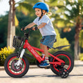 Costway 16" Kid'S Bike for 4 - 7 with Height - Adjustable Handlebar & Saddle Handbrake Blue