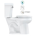 Two - Piece Elongated 1.28 GPF Siphonic Flush Toilet with Soft Close Seat, Universal Height ADA Cotton White (Toilet Seat Included)