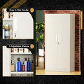 SOLAURA 71" Metal Garage Storage Cabinet with Locking Doors and Adjustable Shelves for Home, Office(Black)