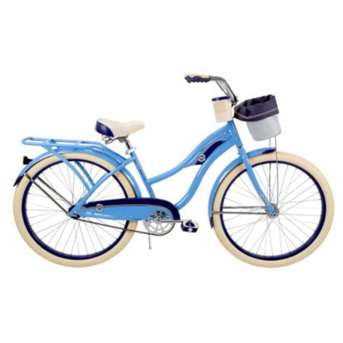 Huffy Bicycles 253944 26 In. Deluxe Ladies Cruiser Bike, Gloss Periwinkle