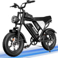 1500W MTB Electric Bicycle 48V 20ah Removable Battery E - Bike，electric Bike for Adults 20" Fat Tire Electric Motorcycle, Shimano 7 Speed Full Suspension Mountain Bike UL2849