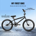 KFFKFF BMX Cycle, Freestyle Bike with 20 - Inch Wheels, BMX Racing Cycle with 360° Rotator and Four Pegs, Suitable for Novice to Skilled Riders, BMX Bikes for Teens and Adults