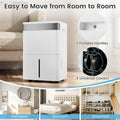 5500 Sq.Ft 96 Pint Dehumidifier for Basement, Portable Home Dehumidifier with Drain Hose, Auto Defrost, 24H Timer & Sleep Mode for Bathroom Bedroom