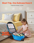 VEVOR Ride - on Luggage 20 - Inch Kids Scooter Suitcase with Flash Wheels Blue