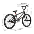 KFFKFF BMX Cycle, Freestyle Bike with 20 - Inch Wheels, BMX Racing Cycle with 360° Rotator and Four Pegs, Suitable for Novice to Skilled Riders, BMX Bikes for Teens and Adults