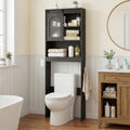Tangkula Over Toilet Storage Cabinet with Sliding Barn Door