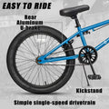 Cubsala 20 in Kids BMX Bike Freestylefor Age 6 - 14 Years Old Boys Girls with 4 Pegs, Black with Red Tires