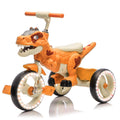 Xuanlur Kids Ride on Dinosaur Tricycle, Toddlers Kid Trike with Wide Flash Wheels, Anti - Slip Pedals, Rear Basket, Music & LED Lights, Toddler Bike Toys Gift for 3 - 6 Year Old Boys & Girls (Green)