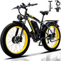 KETELES Electric Bike for Adults, Peak 4000W Dual Motor Ebike，26" Fat Tire Electric Mountain Bike, 48V 23AH Removable Battery UL 2849