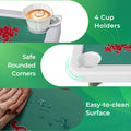Costway 35" Folding Mahjong Table with Cup Holders & Smooth Felt Mat Carrying Handle Green