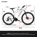 27 in Mountain Bike 21 Speed, Suspension Fork, Aluminum Frame Disc Brake, Mountain Biking for Both Men and Women