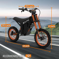 TUTTIO Soleil01 Adult Electric Dirt Bike (with Branded Helmet), 2000W, 48V 21ah Battery, 37mph Full Suspension Mountain E - Bike, 200nm Torque All - Terrain Electric Motorcycle