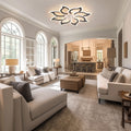 Garwarm Dimmable Ceiling Fan with Light and Remote Control, 27" Small Flush Mounted Ceiling Fan