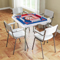 Costway 35" Folding Mahjong Table with Cup Holders & Smooth Felt Mat Carrying Handle Green