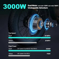 3000W(Peak) Motor 35MPH SMARTRAVEL ST202 Electric Dirt Bike for Adults, 52V50AH Dual Battery Ebike, 92+ Miles Range, 20" Motorcycle Tire UL2849 Certified, Full Suspension