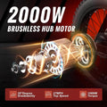 Ridingtimes GT73 Electric Motorbike 2400W 48V 18.2ah*2 Electric BIKE with 25" Tires Digital Screen Carbon Steel, BLACK