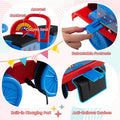 6V 2 - Seater Ride On Train with Detachable Carriage, Under - Seat Storage, Whistle & Flashing LED Lights, Trackless Electric Ride On Toy for Kids