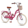 Bstjewey 20 in Girls Bike with Basket, Kids Bicycle for Ages 7 - 13